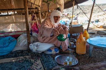 The daily life of nomads, Nkob, Morocco