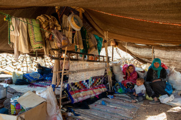 The daily life of nomads, Nkob, Morocco