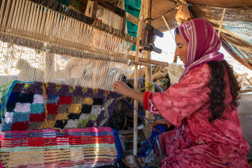 The daily life of nomads, Nkob, Morocco