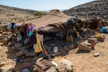 The daily life of nomads, Nkob, Morocco
