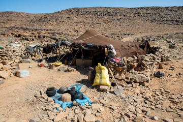 The daily life of nomads, Nkob, Morocco