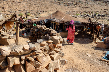The daily life of nomads, Nkob, Morocco